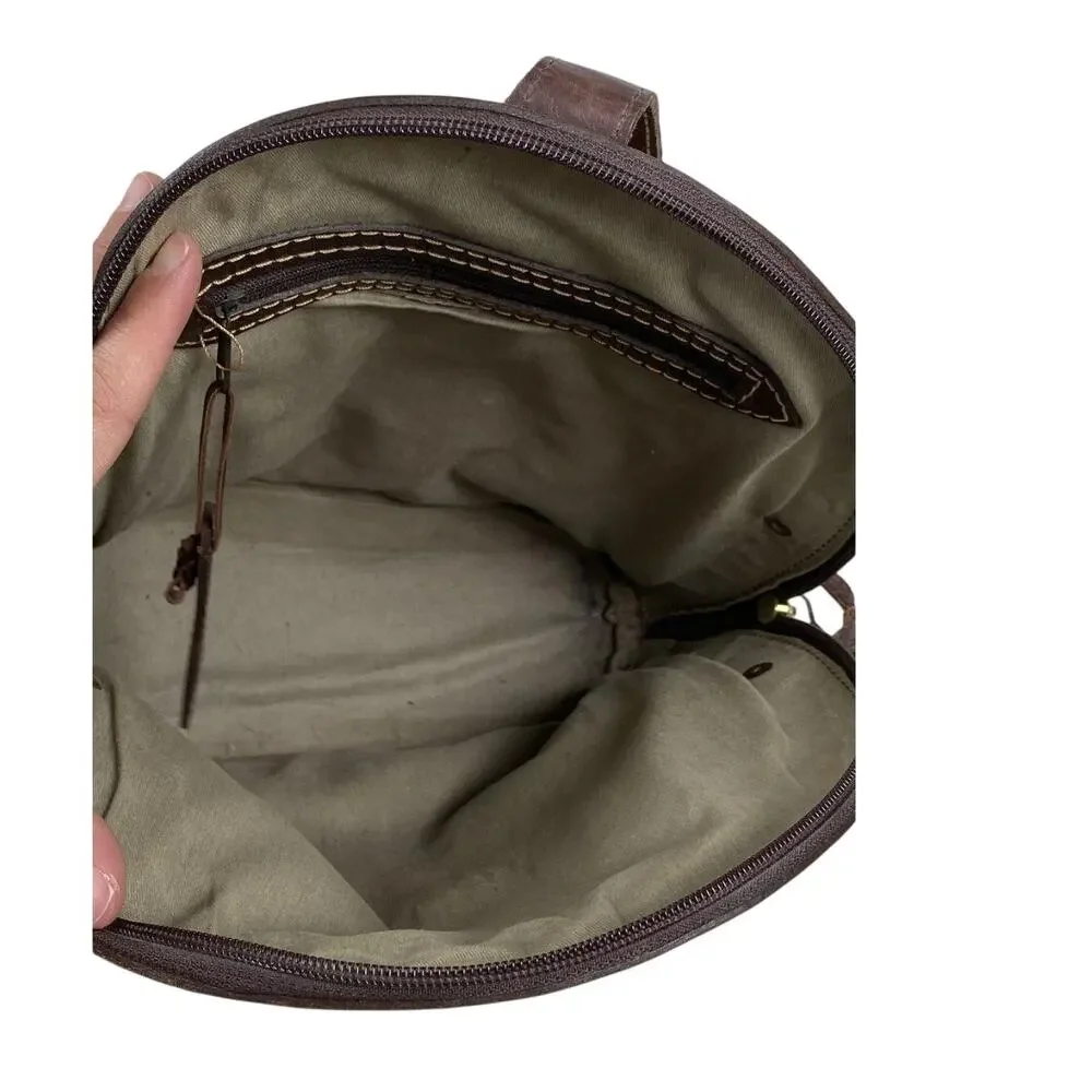 Don Tango Argentine Leather Hair On Hide Dome Crossbody Bag
